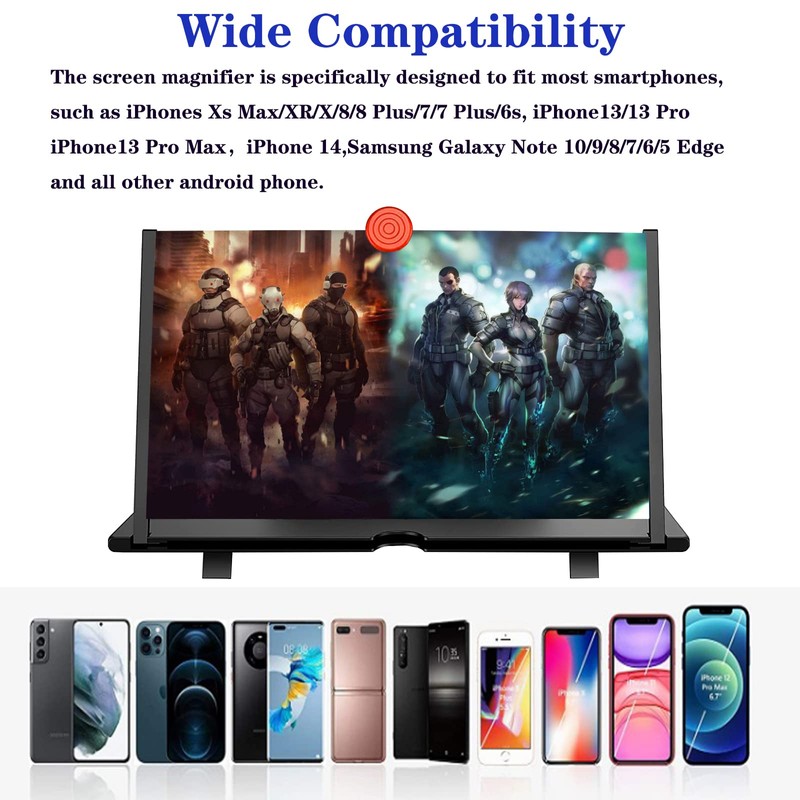 18'' Screen Magnifier for Cell Phone, Fanlory 3D HD Magnifying
