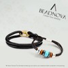 BEADNOVA 3mm Round Genuine Leather Cord for Bracelet Beading Jewelry