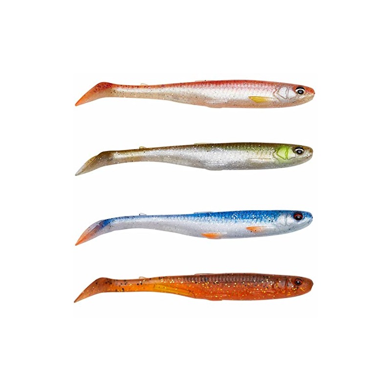 Savage Gear Rubber Shads Slender Scoop Shad - 4 Softbaits,
