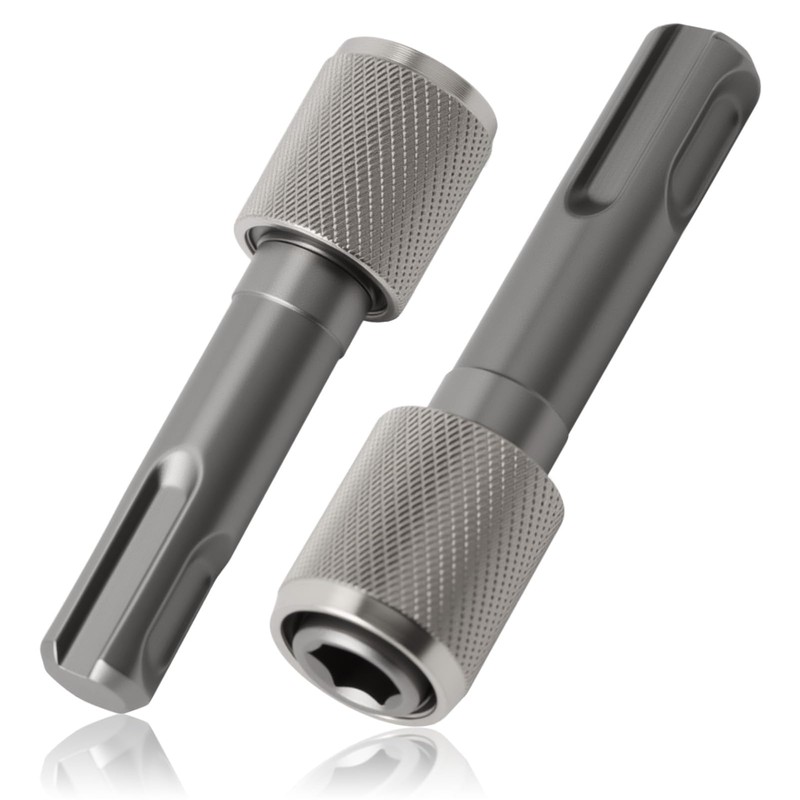 2PCS SDS Drill Bit Adapters, 6.35mm 1/4 Inch Hex Socket