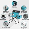 VILLEY Heavy Duty Directors Chair, Folding Camping Chairs, with Cooler