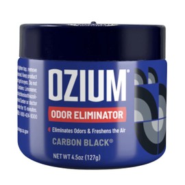 Ozium 4.5 Oz. Odor Eliminating Gel for Homes, Cars, Offices and More, Carbon Black Scent