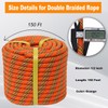 Double Braided Arborist Rope - 1/2 Inch x 150 Feet