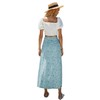 Floerns Women's Boho Floral High Waist Split A Line Midi
