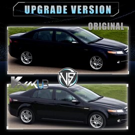 VANKUB Front & Rear LED Side Marker Lights for Acura TL 2004 2005 2006 2007 2008, Acura Smoked Lens Side Bumper Marker Lights, TL White LED Turn Signal Lamps, 4 PCS