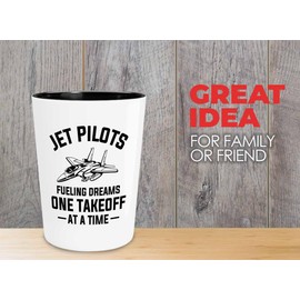 Pilot Shot Glass 1.5oz - pilots Fueling dreams - Pilot Gifts Airplane Flying Captains Aviator Airline Aviation
