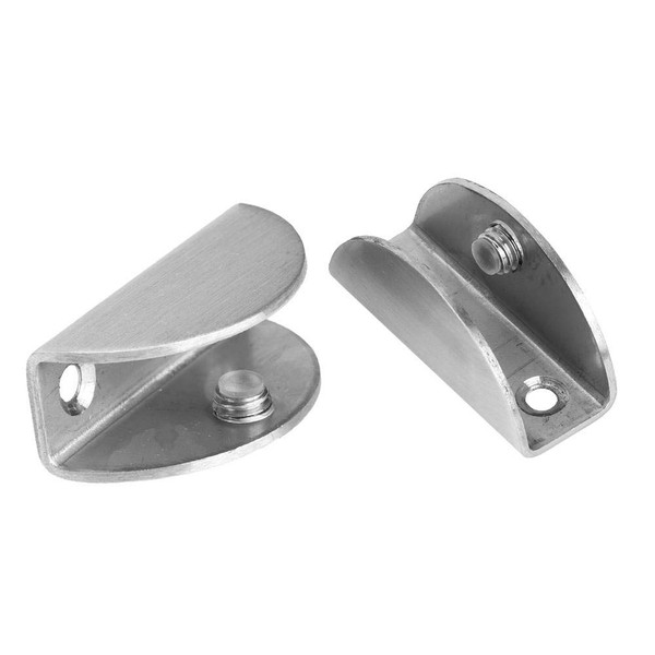 Abrazadera de vidrio 6 piezas de acero inoxidable cepillado Soporte