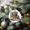 Twisted R Design Christmas Raccoons Woodland Ceramic Ornament Christmas Tree