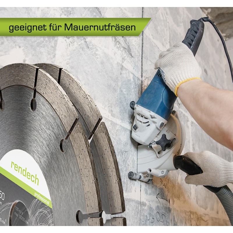 2x Rendech Diamond Disc, 125 Diamond Cutting Disc, 230 Cutting