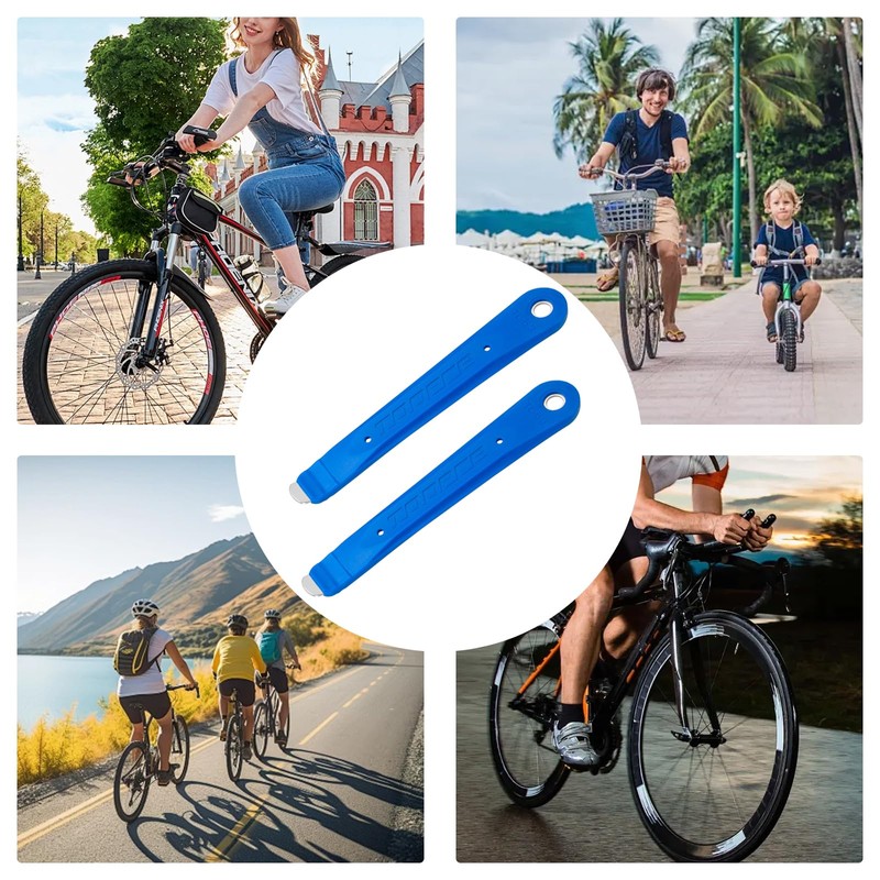 Oiieco 2Pcs Bicycle Tire Lever Tyre Spoon Changing Tool, Steel-Core