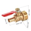sourcing map Brass Air Ball Valve Shut-Off Switch 1/2 Inch