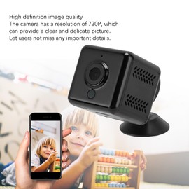 Mini Wireless Camera, 720P HD Infrared Night Vision 900mAh Magnetic, Supports 128GB Memory Card, WiFi Security Camera for Smart Home Surveillance