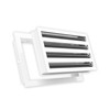 QuietCool 14x8 Modern Design AC Grille - Aluminum White -