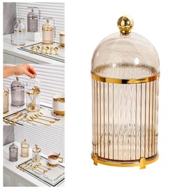 Coffee Spoon Holder Cup, Dessert Fork Holder Home Decor Fork Storage, Countertop Organizer Modern Tableware Holder Utensil Holder for Kitchen , Brown