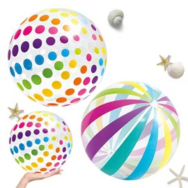 2 Stück Wasserball Aufblasbar,Beachball Wasserblasenball,Wasserspielzeug Pool Spielzeug Kinder WasserbäLle,Schwimmkugeln Bunt,Aufblasbarer Ball Wasserball Kinder Schwimmbad Spielzeug Strandball