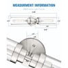 Emak Brushed Nickel Vanity Lights for Bathroom, Modern 22 Inch