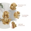 Housoutil Resin Monkeys, Nothing See Gold Monkey Statue, Evil Golden