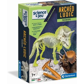 Clementoni 52069 Archéo Ludic Triceratops – leuchtet im Dunkeln