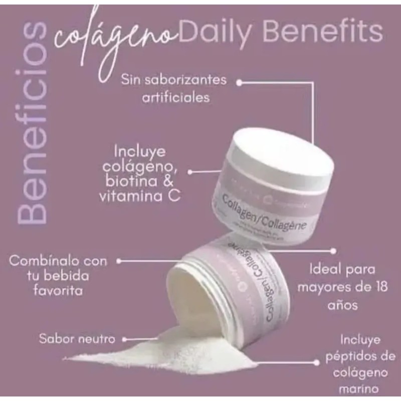 2 Colágeno Marino, Vitamina C, Biotina Mary Kay Suplemento