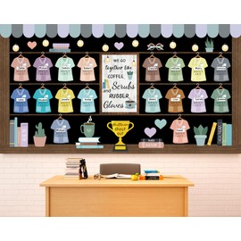 Naozinebi Healthy Bulletin Board Set Healthcare Workers Nurses Classroom Decorations DIY Crafts Health Shout Out Cutouts for Students Hospital Nursing School Back to School RN Party Wall Supplies