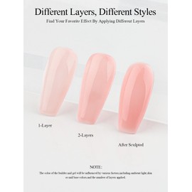 EBANKU 30ML Builder Nail Gel, 8 in 1 Cover Pink Builder Base Strengthener Gel Hard Gel Builder Ultra-thin Brush in Bottle for Strong Nails, Extension, Professional Nail Repair, Quick Extension Gel