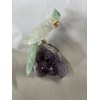 Cockatoo Crystal Quartz, Hand Carved Decorative Bird Stone with Amethyst