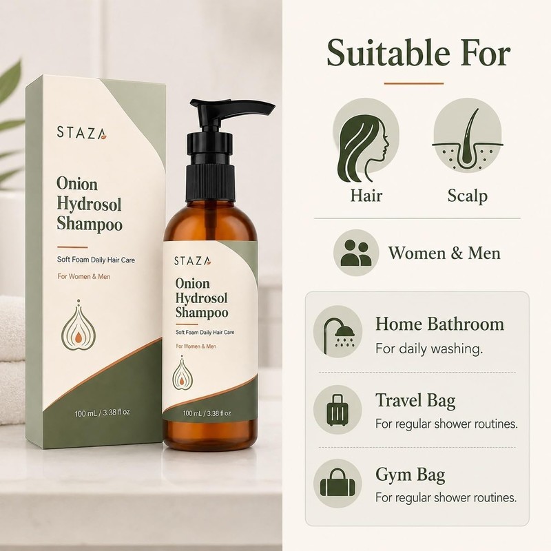 Shampoo de Hidrosol Cebolla 100 mL 3.38 fl oz Botella