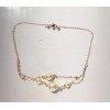 Unbranded Rose Goldtone Double Chain Faux Pearl Bracelet Adjustable Slide