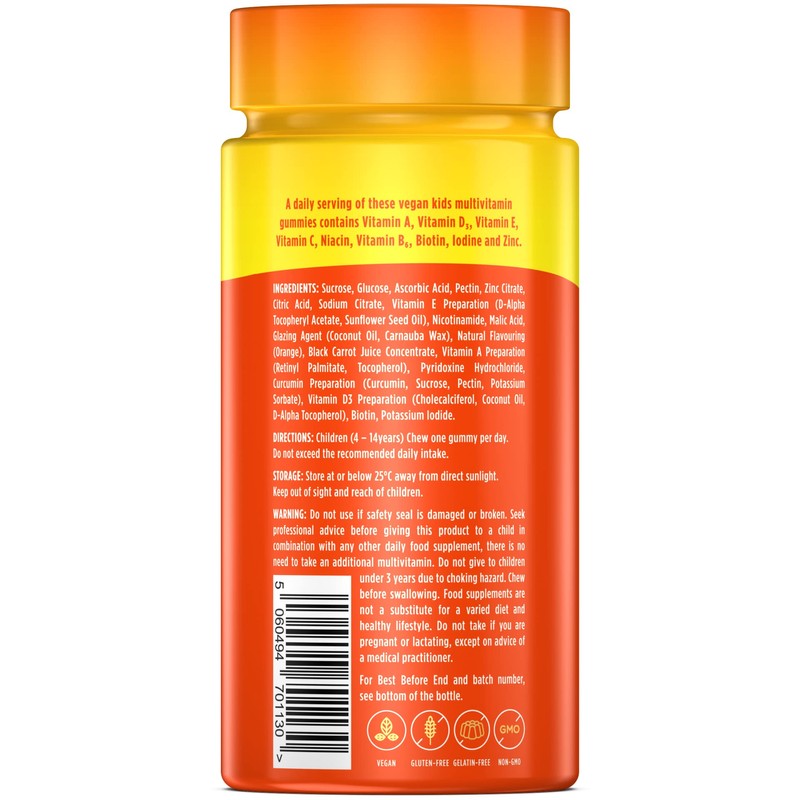 Wellgard Vegan Childrens Vitamins, Kids Multivitamin Gummies - Kids Vitamins