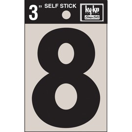 Hy-Ko Self Stick Letter Number [Set of 10] Number: 8