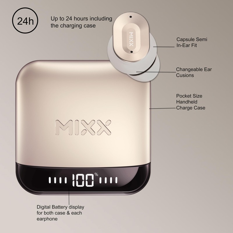MIXX StreamBuds Ultra Dots True Wireless Earbuds with Zinc Alloy