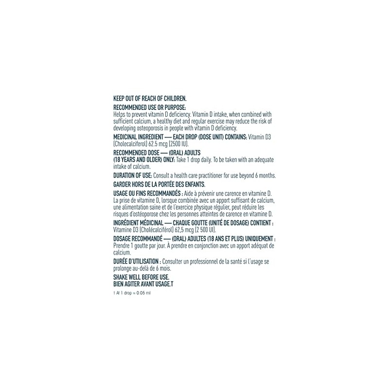 Organika Organika Vitamin D3 Liquid 2500IU- Olive Oil Base, Immune