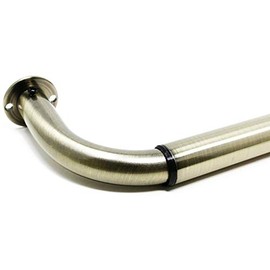 Urbanest Energy Saving Wrap Around Black Out Return Adjustable Window Curtain Metal Rod Set, 1-inch Diameter, 84" to 120", Antique Brass