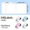 4rolls M110Thermal Labels Round1.96（50mm） Waterproof Circle Sticker Laser Paper for
