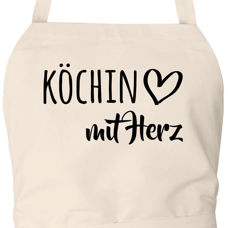 huuraa Chef's Apron with Heart Gift Apron Cooking Apron Cotton
