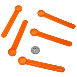 1/8 Teaspoon Measuring Spoon, 1/8 tsp Scoop Equals 0.625 CC (A Pinch) BPA-Free Scoop For Powders - FitPowders (5, Orange)