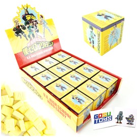 My Hero Academia U.A. High School Hero Candy Strawberry Lemonade Flavored Sours with 2 GosuToys Stickers (12 Pack)