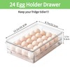 vacane 24 Capacity Egg Holder for Refrigerator Organizer Bins, BPA
