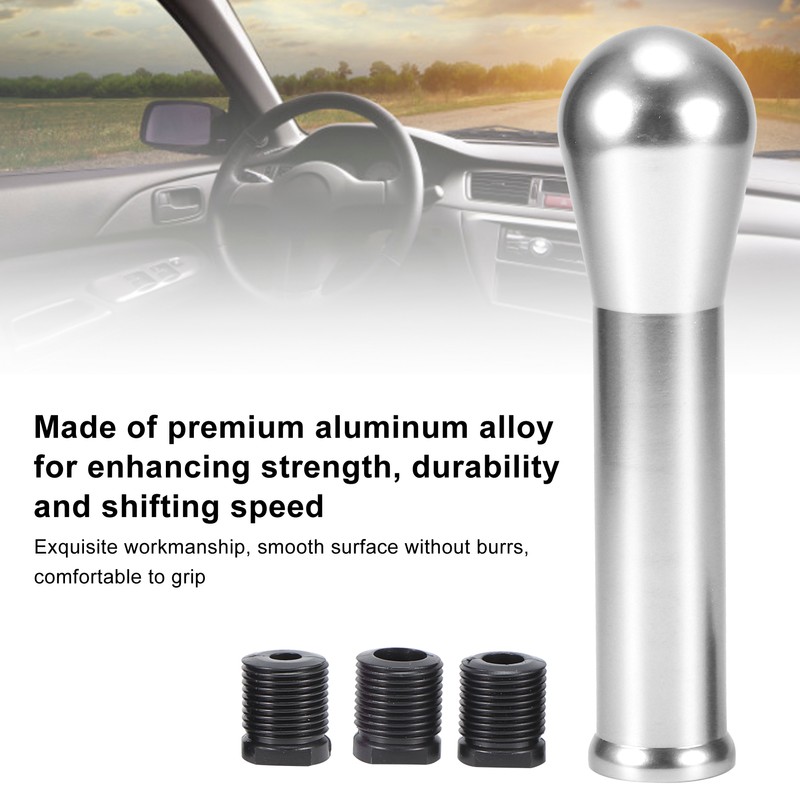 15cm/5.9in Manual Automatic Shift Knob Gear Stick Aluminum Alloy Accessory
