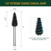Extreme Spikes Rotary Burr, 1⁄8" Shaft, Very Coarse - Woodworking