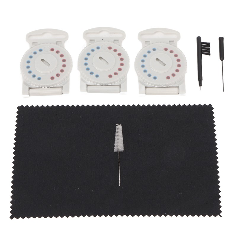 Hearing Amplifier Cleaning Kit Replacement Wax Filters Set with Cloth