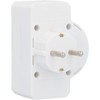 UNITEC Adaptor Plug with 1x Schuko and 2x Euro Switch,