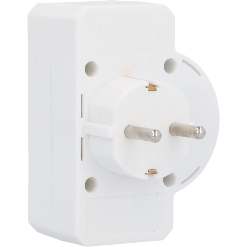 UNITEC Adaptor Plug with 1x Schuko and 2x Euro Switch,