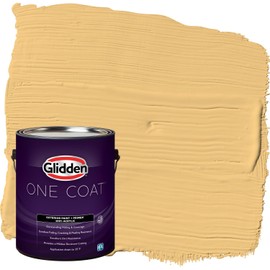 Glidden One Coat 1 gal. Gold Buff/Yellow Flat Exterior Paint with Primer