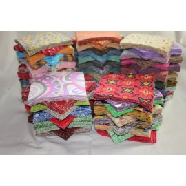 Unbranded 50 PC 5 INCH (5" X 5")  CHARM QUILT SQUARES-100% Cotton Fabric-Crafts-