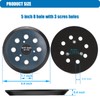 5" Sander Pad Replacement for DeWalt OE# 151281-08,Fits DW421,DW423,DW4388,D26451and D26453,Compatible