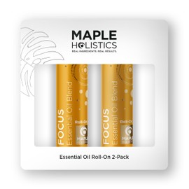 Focus Essential Oil Roll On - Aromatherapy Essential Oil Roller with Invigorating Pure Citrus and Mint Oils - Attention and Focus Essential Oil Blend with Eucalyptus Peppermint & Grapefruit (2 Pack)