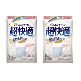 [超快適マスク] (2個セット) ユニ・チャーム 敏感肌ごこち 小さめ 6枚入