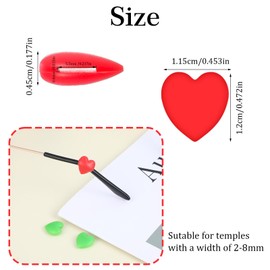 Quilax 10Pcs Eyeglass Ear Grips, Heart Shaped Anti Slip Glasses Grip, Soft Silicone Eye Glasses Ear Grippers, Glass Slip Prevention for Sunglasses(Multicolor)