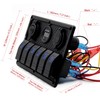 FXC Waterproof Marine Boat Rocker Switch Panel 6 Gang with